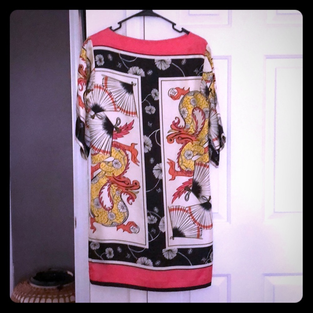 Silk Ivanka Trump oriental print dress